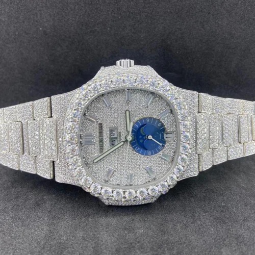 Top Quality Customized Iced Out Moissanite Watch Stainless Steel Best Quality Diamond Watch for Men