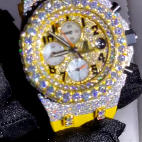 Hip Hop Customized Iced out Moissanite Diamond Watch for Men VVS Diamond Watch Gift