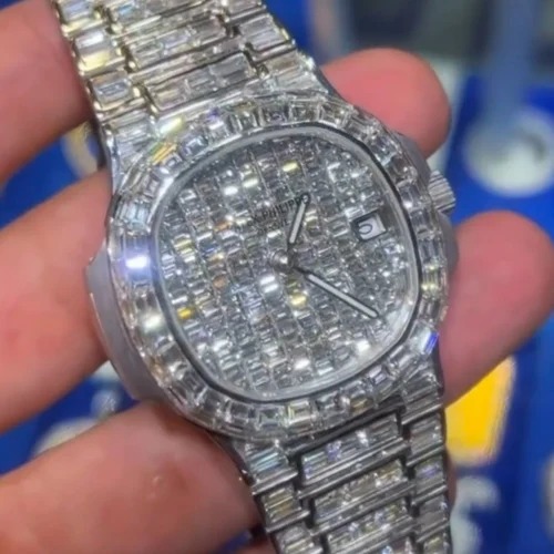 Top Quality Diamond Moissanite Watch on Factory Price DEF Moissanite Diamond Iced Out Watch