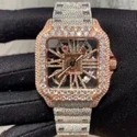 Top Quality Customized Iced Out Moissanite Watch Stainless Steel Best Quality Diamond Watch for Men