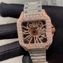 Top Quality Customized Iced Out Moissanite Watch Stainless Steel Best Quality Diamond Watch for Men