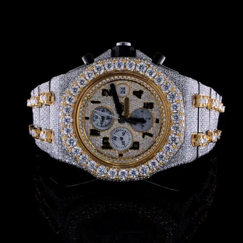 Good Quality Custom Watch for Men Iced out Moissanite Watch Diamond Studded Hip Hop Diamond Jewelry