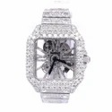 High Quality DEF Lab Moissanite Diamond Watch Colorless Diamond Hip Hop Style Diamond Watch