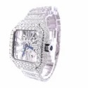 High Quality DEF Lab Moissanite Diamond Watch Colorless Diamond Hip Hop Style Diamond Watch