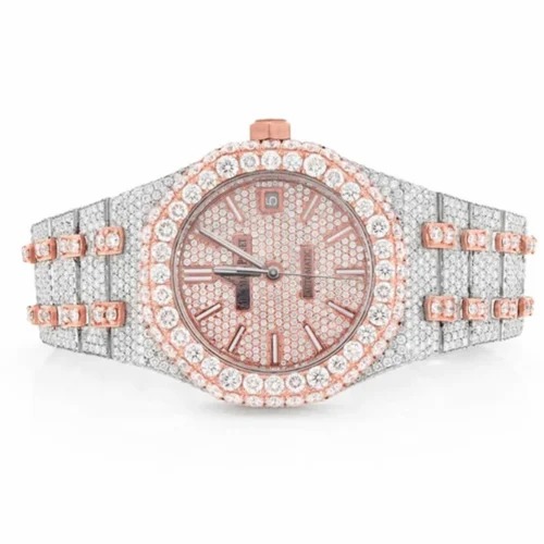 Best Selling Customized Iced Out Moissanite Watch VVS Diamonds Studded Hip Hop Watch Gift for Men