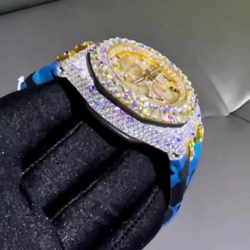 Hip Hop Customized Iced out Moissanite Diamond Watch for Men VVS Diamond Watch Gift