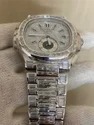 DEF VVS Moissanite Studded Diamond Watch, Iced Out Diamond Wrist Watch