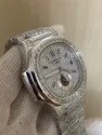 DEF VVS Moissanite Studded Diamond Watch, Iced Out Diamond Wrist Watch
