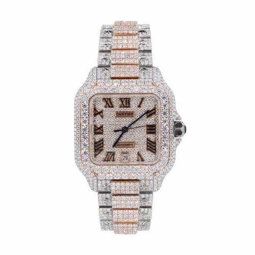 Hip Hop Customized Iced out Moissanite Diamond Watch for Men VVS Diamond Watch Gift