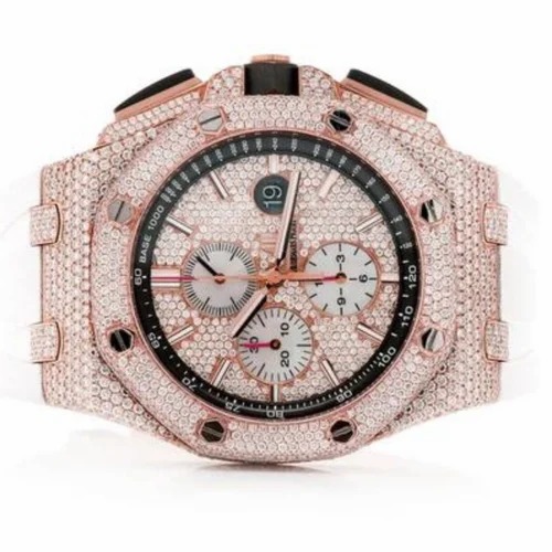 Good Quality Custom Watch for Men Iced out Moissanite Watch Diamond Studded Hip Hop Diamond Jewelry
