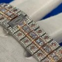 Good Quality Customized Iced Out Moissanite Watch Stainless Steel Best Quality Diamond Watch