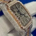Good Quality Customized Iced Out Moissanite Watch Stainless Steel Best Quality Diamond Watch