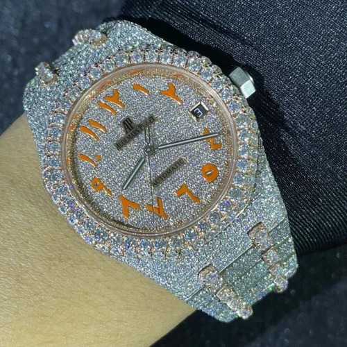 Good Quality Hip Hop Customized Iced out Moissanite Diamond Watch for Men VVS Diamond Watch Gift