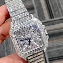 Trending Custom Watch for Men Iced out Moissanite Watch Diamond Studded Hip Hop Diamond Jewelry