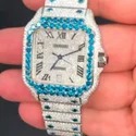 High Quality DEF Lab Moissanite Diamond Watch Colorless Diamond Hip Hop Style Diamond Watch