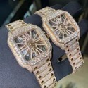 High Quality DEF Lab Moissanite Diamond Watch Colorless Diamond Hip Hop Style Diamond Watch