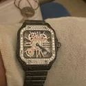 Trending Customized Iced Out Moissanite Watch Stainless Steel Best Quality Diamond Watch for Men