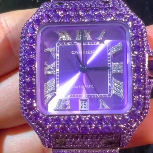 High Quality DEF Lab Moissanite Diamond Watch Colorless Hip Hop Style Watch