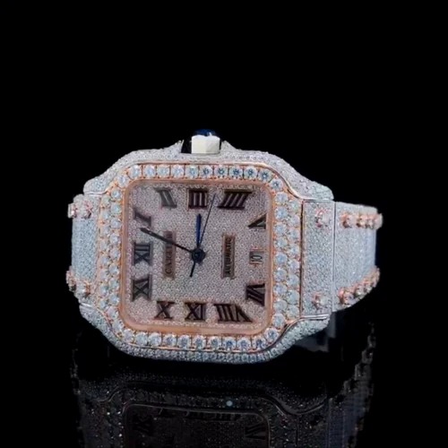 High Quality Iced Out Moissanite Watch for Men VVS Diamonds Best Fashion Jewelry Gift