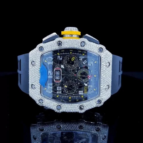 Hip Hop Customized Iced out Moissanite Diamond Watch for Men VVS Diamond Watch Gift