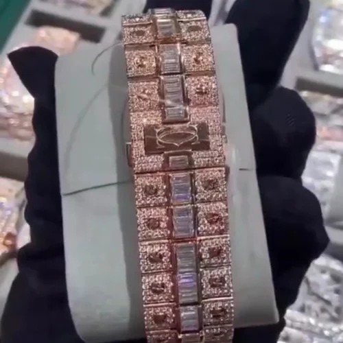 ICED OUT MOISSANITE STUDDED WATCH