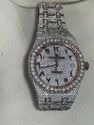 Moissanite Studded Diamond Watch, EF/VVS Diamond, Iced Out Wrist Watch 13