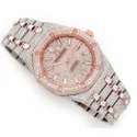 Moissanite Studded Iced Out Watch, 41 mm Dial, EF/VVS Diamond,Yellow/White Tone Watch11