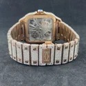 Moissanite Studded Iced Out Watch, 41mm Dial, EF/VVS Diamond 22