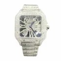 Moissanite Studded Iced Out Watch, 41mm Dial, EF/VVS Diamond Watch 9
