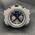 Moissanite Studded Iced Out Watch, 41Mm Dial, Ef/Vvs Diamond, Wrist Date Watch, 23