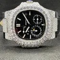 Moissanite Studded Diamond Watch, EF/VVS Diamond, Iced Out Wrist Watch 13