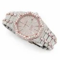 Moissanite Studded Iced Out Watch, 41mm Dial Mens Watch 20