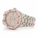 Moissanite Studded Iced Out Watch, 41mm Dial Mens Watch 20