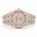 Moissanite Studded Iced Out Watch, 41mm Dial Mens Watch 20