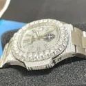 Moissanite Studded IcedOut Watch, 41mm Dial, EF/VVS Diamond, Wrist Watch 10
