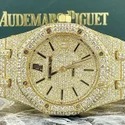 Moissanite Studded IcedOut Watch, 41mm Dial, EF/VVS Diamond, Wrist Watch 17