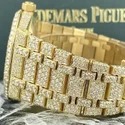 Moissanite Studded IcedOut Watch, 41mm Dial, EF/VVS Diamond, Wrist Watch 17