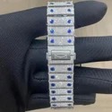 Moissanite Studded Iced Out Watch, 41mm Dial 6