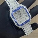 Moissanite Studded Iced Out Watch, 41mm Dial 6