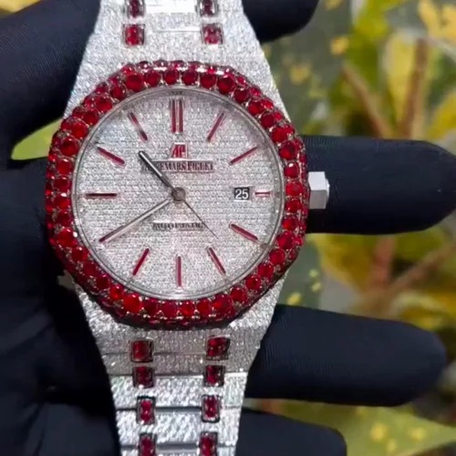 Top Quality Diamond Moissanite Watch on Factory Price DEF Moissanite Diamond Iced Out Watch