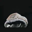 Moissanite Studded Iced Out Watch, 41mm Dial 6
