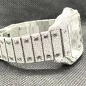Moissanite Studded Iced Out Watch, 41mm Dial, EF/VVS Diamond,Full White Watch 14