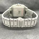 Moissanite Studded Iced Out Watch, 41mm Dial, EF/VVS Diamond,Full White Watch 14