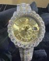 Good Quality Customized Iced Out Moissanite Watch Stainless Steel Best Quality Diamond Watch