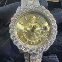 Good Quality Customized Iced Out Moissanite Watch Stainless Steel Best Quality Diamond Watch