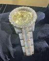Good Quality Customized Iced Out Moissanite Watch Stainless Steel Best Quality Diamond Watch