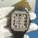 Trending VVS Moissanite Diamond Studded Iced Out Diamond Watch for Men Best Fashion Jewelry Gift