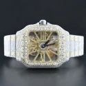 Trending VVS Moissanite Diamond Studded Iced Out Diamond Watch for Men Best Fashion Jewelry Gift