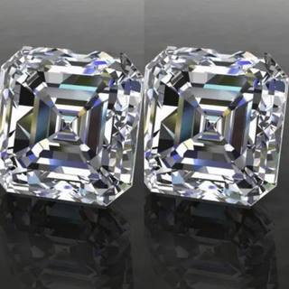 DEF Asscher Cut Moissanite Diamonds