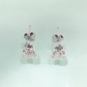 Emerald Cut Moissanite Earrings Screw Back Stud Earrings White Gold Moissanite Diamond Stud Earrings